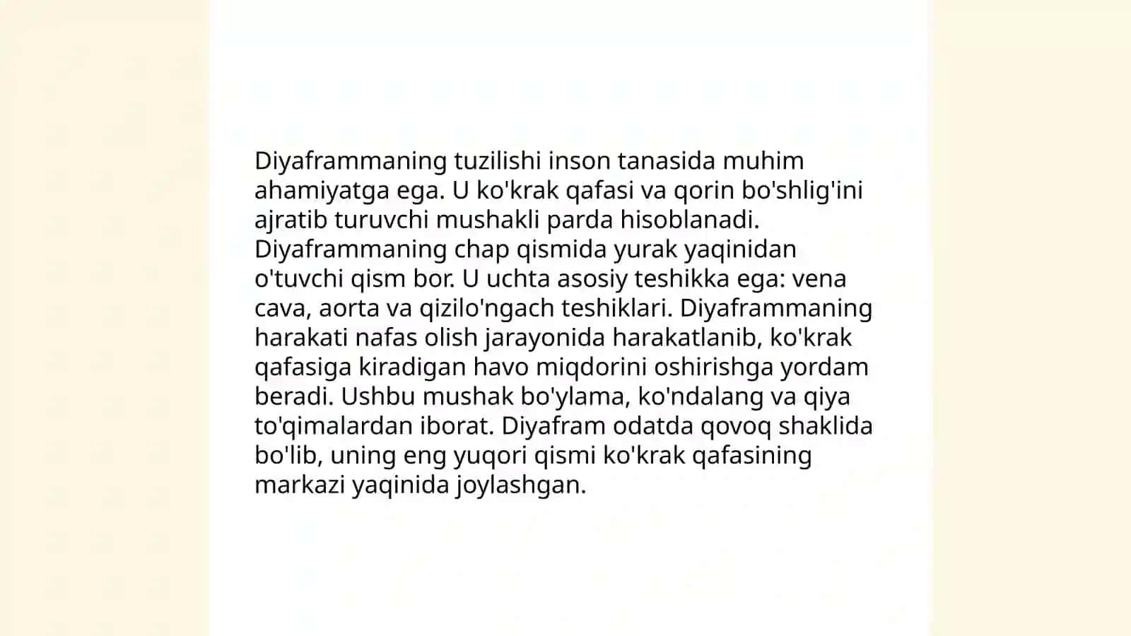 Ko'krak mushaklari va diafragma 4