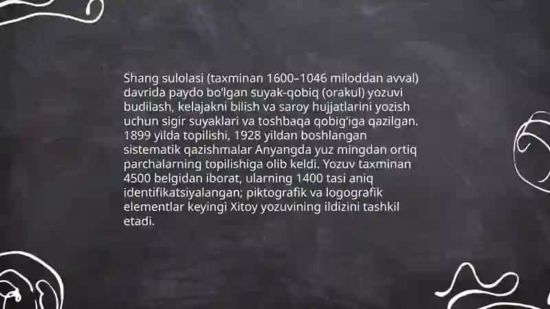 Qadimgi Xitoy yozuvi tarixi 4
