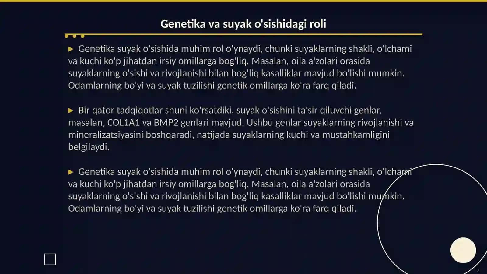 Suyaklarning oʻsishiga taʼsir etuvchi omillar 4