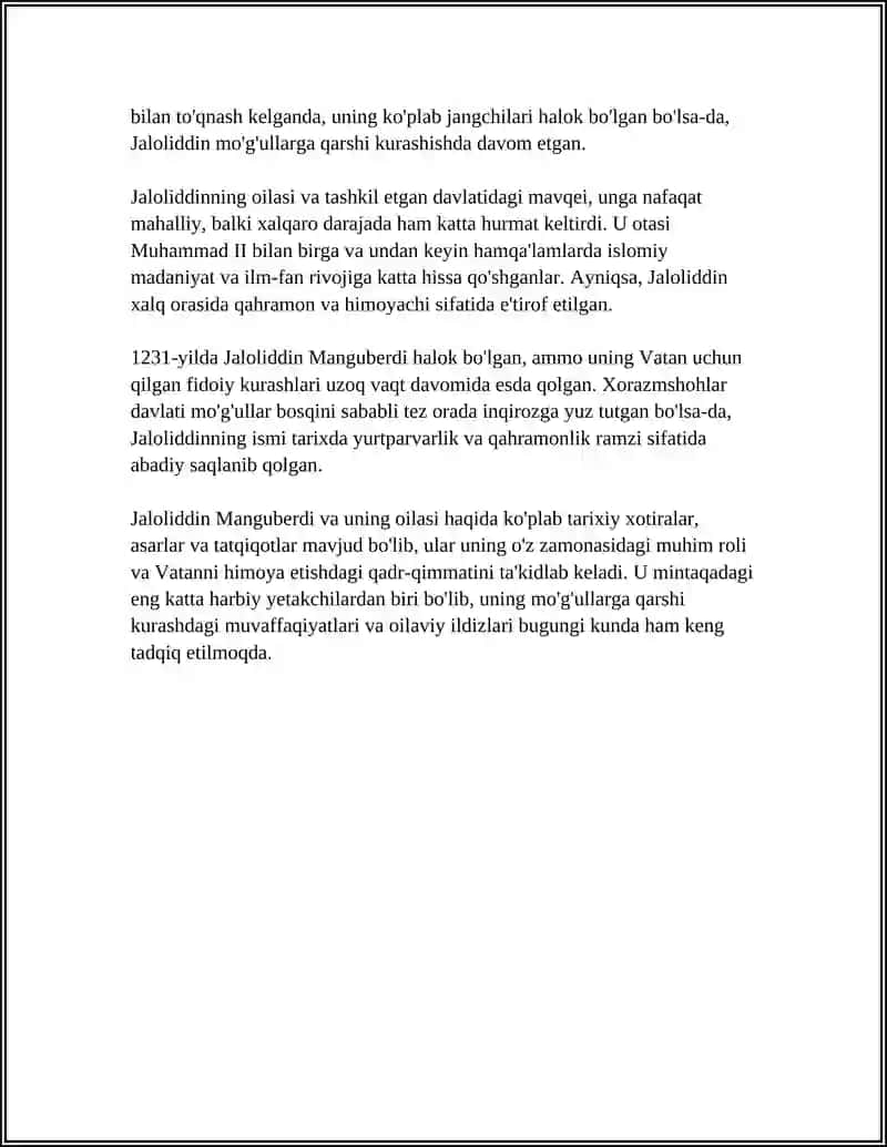 JALOLIDDIN MANGUBERDI - VATAN HIMOYACHISI 4