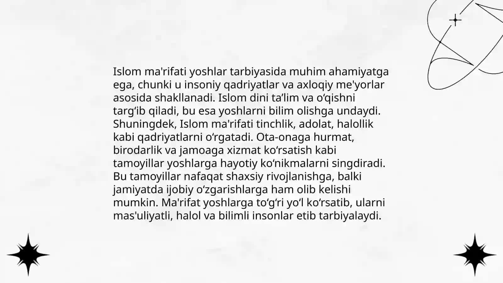 Islom qadriyatlari va ma'rifatining hozirgi davrdagi ahamiyati 4