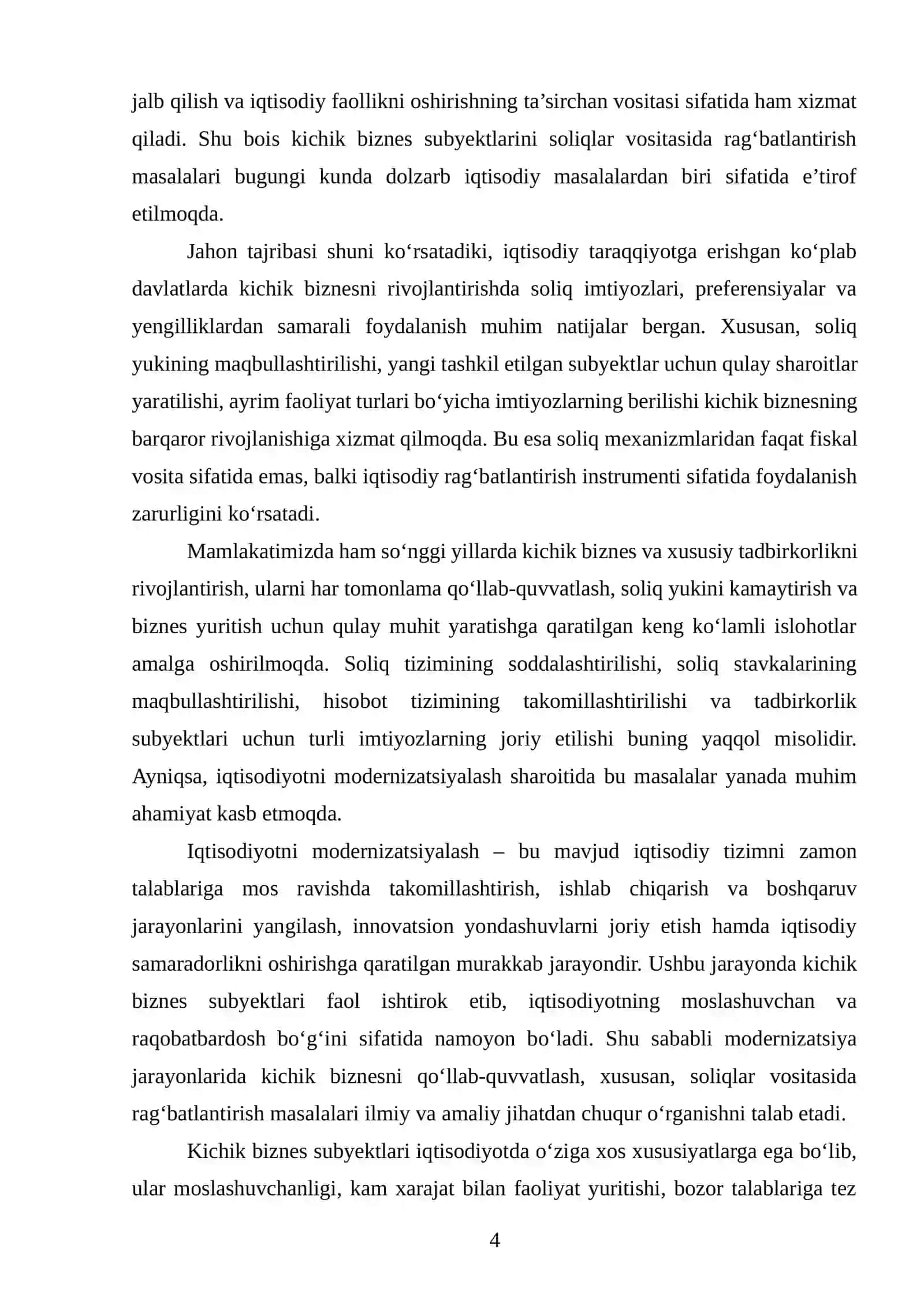 Kichik biznesni rivojlantirishda yagona soliq to'lovi roli 4