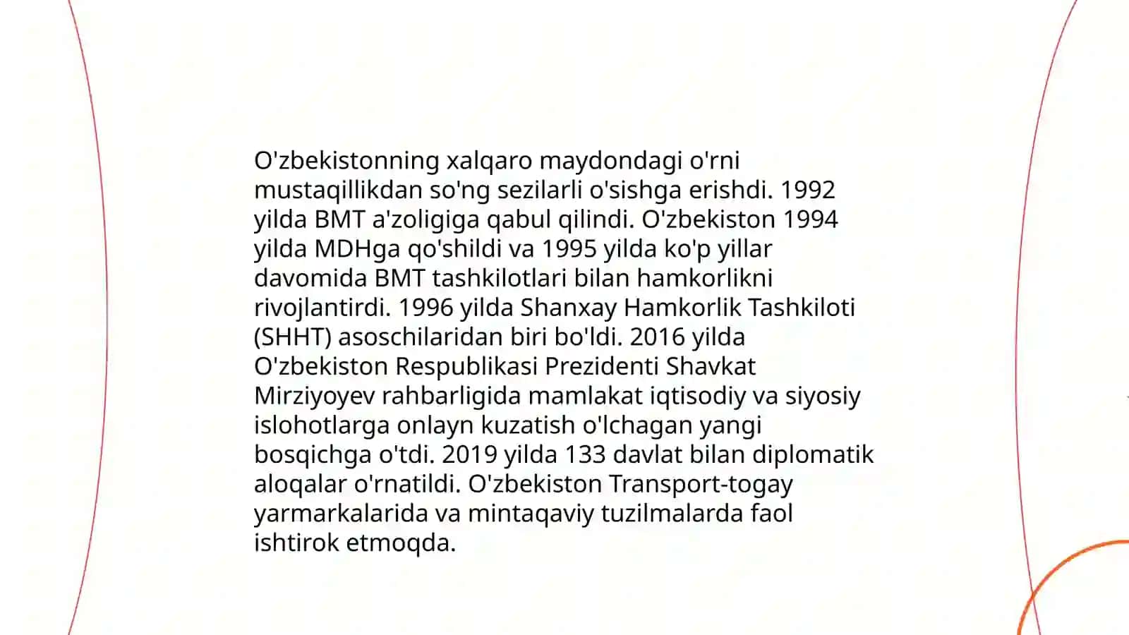O'zbekistonning xalqaro reytinglarda ko'rsatgichini ko'tarishning tarixiy va siyosiy ahamiyati 4