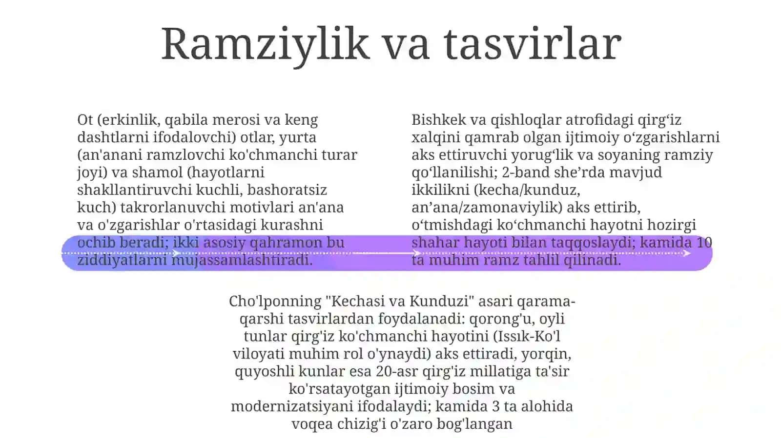 Choʻlponning Kechavakunduzasari tahlili 4