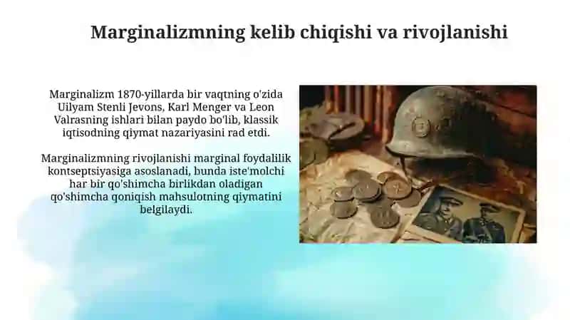 Germaniya tarixiy ta'limotlari. Marjinalizm va uning asosiy yo'nalishlari 4