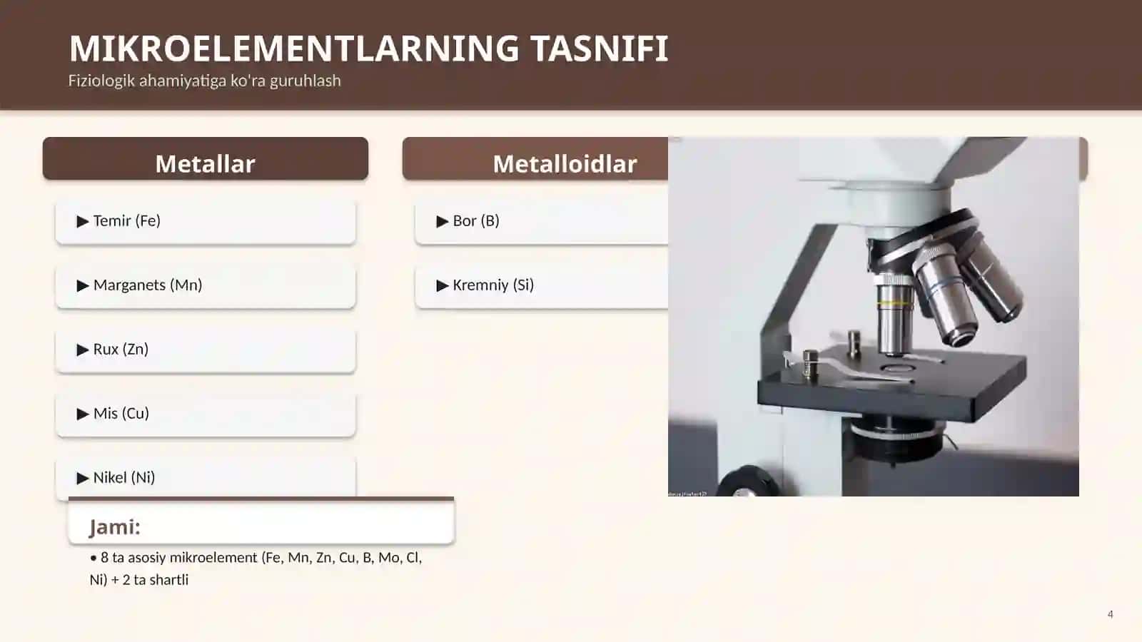 MIKROELEMENTLAR VA ULARNING FIZIOLOGIK AHAMIYATI 4