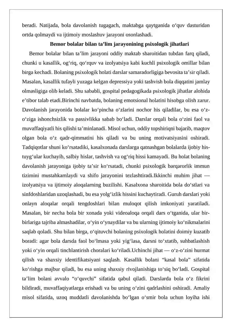 Gospital ta’limda interfaol metodlardan foydalanish imkoniyatlari 4