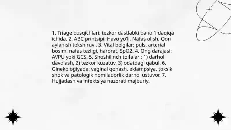 Amaliyotni qabul,terapiya va ginekologiya 4