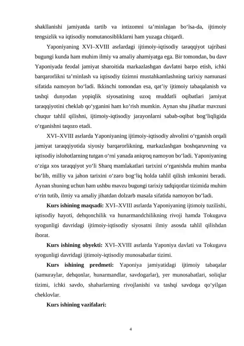XVI-XVIII ASRLARDA YAPONIYANING IJTIMOIY IQTISODIY AHVOLI 4