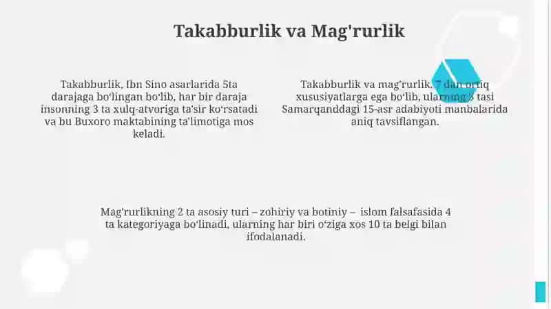 Xulq atvordagi salbiy og'ishlar tipologiyasi 4