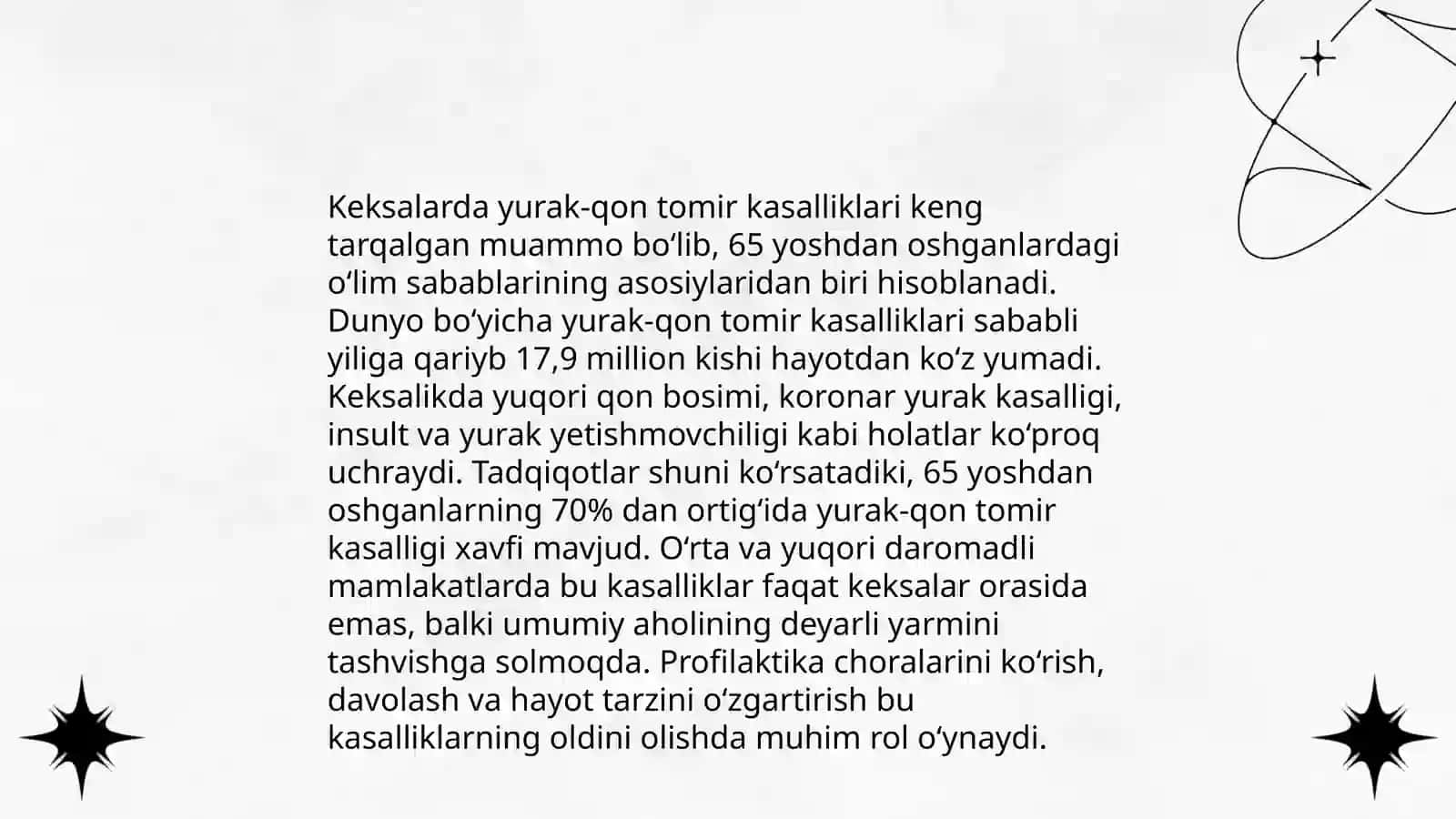KEKSALIK VA QARILIK MAQSADLI GURUHINING TIBBIY JIHATI 4