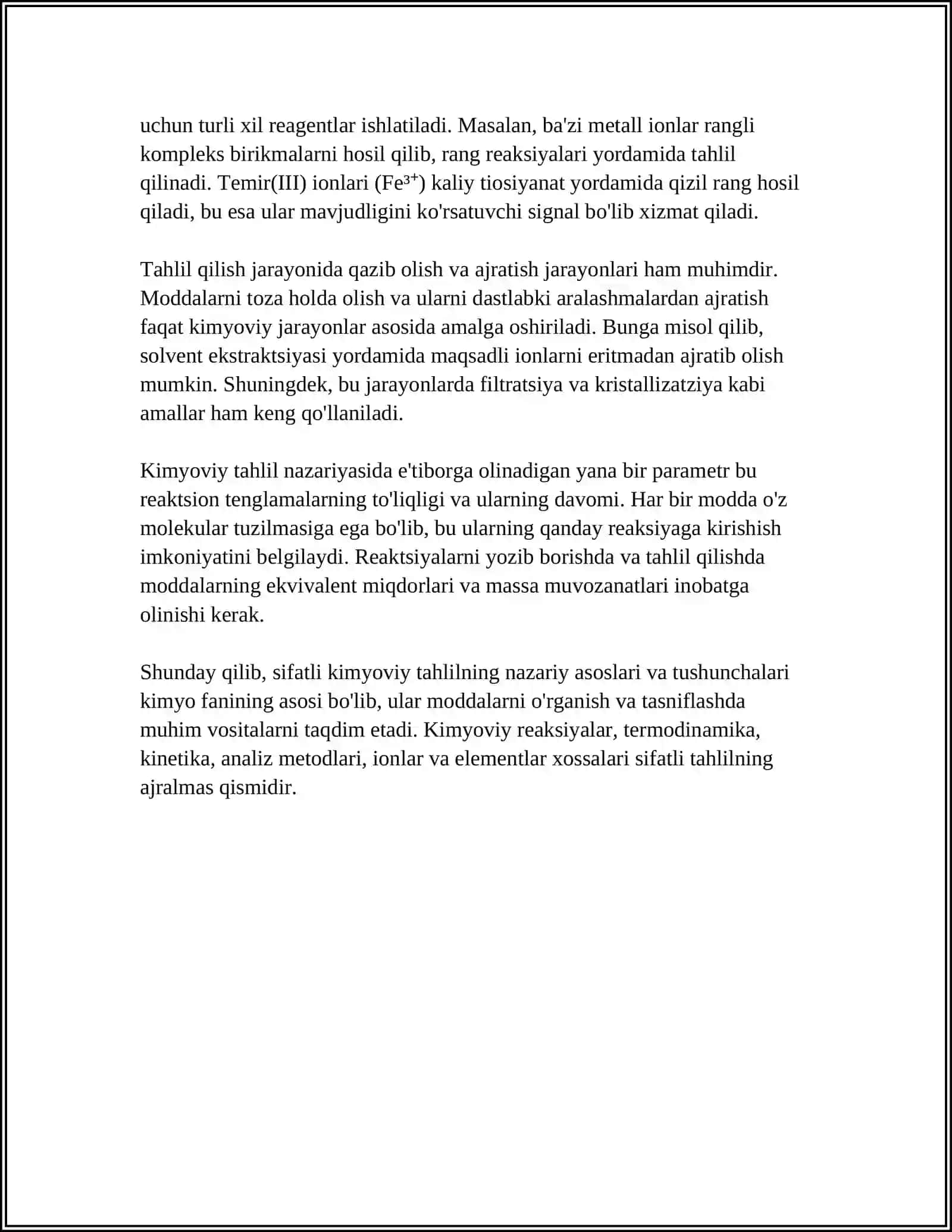 KIMYODA SIFATGA DOIR MASALALAR YECHISH TURLARI VA ULARNI YECHISH METODIKASI 4