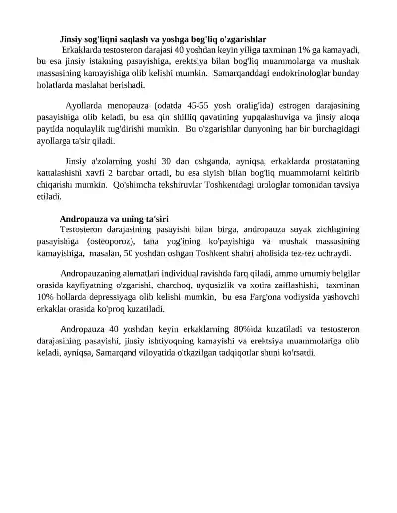 Erkaklar va ayollar jinsiy aʼzolari va ularning yoshga qarab oʻzgarishi 4