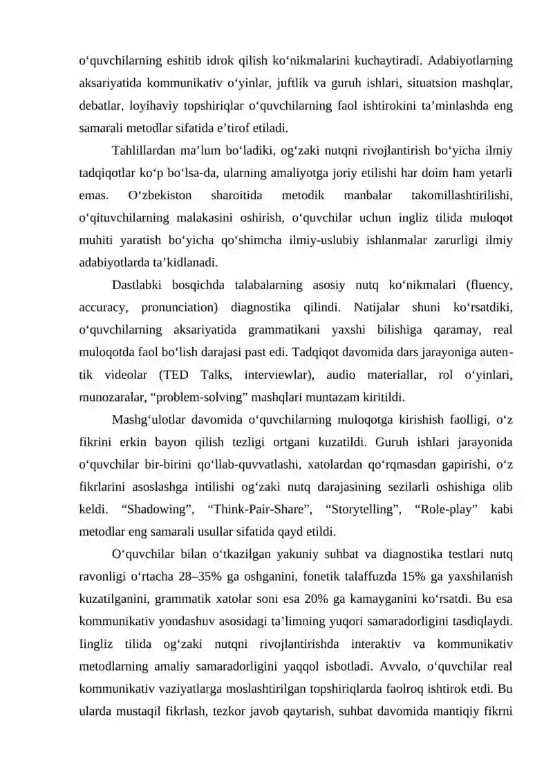 INGLIZ TILIDA OG‘ZAKI NUTQNI RIVOJLANTIRISH 4
