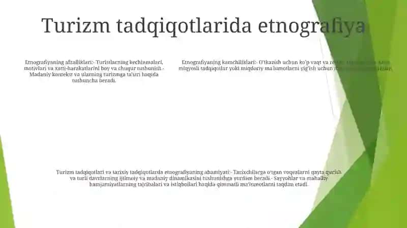 Tarixiy OʻLkashunoslik Va Turizmda Etnografiyaning Ahamiyati 4