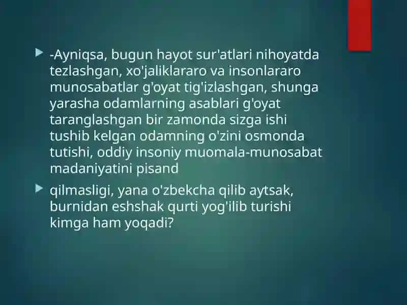 Hamkorlar va mijozlarda yaxshi taassurot hosil qilish usul va talablari 4