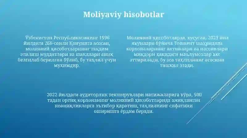 Iqtisodiy tahlilning tashkil etish va uning axborot manbalari 4