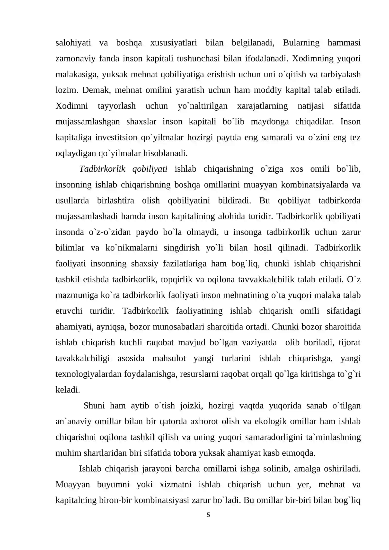 Bozor munosabatlari sharoitida iqtisodiy ko‘rsatkichlarning tahlili va bashorati 4
