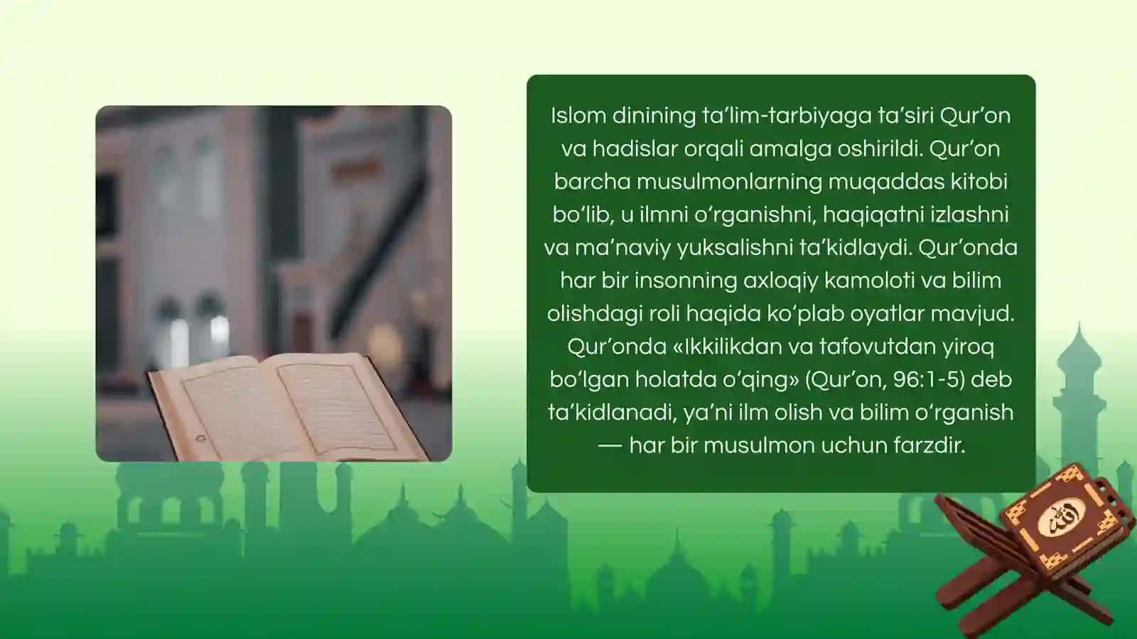 VII asrdan IX asrning birinchi yarmigacha O‘rta Osiyodagi maktablarda tarbiya va pedagogik fikrlar 4