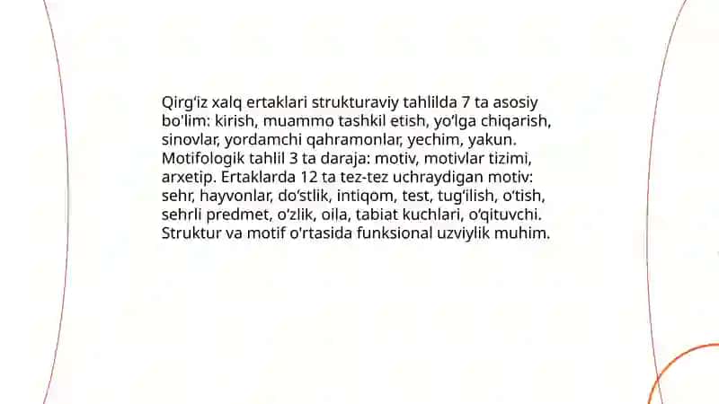 Qirgʻiz xalq ogʻzaki ijodini oʻrganish 4