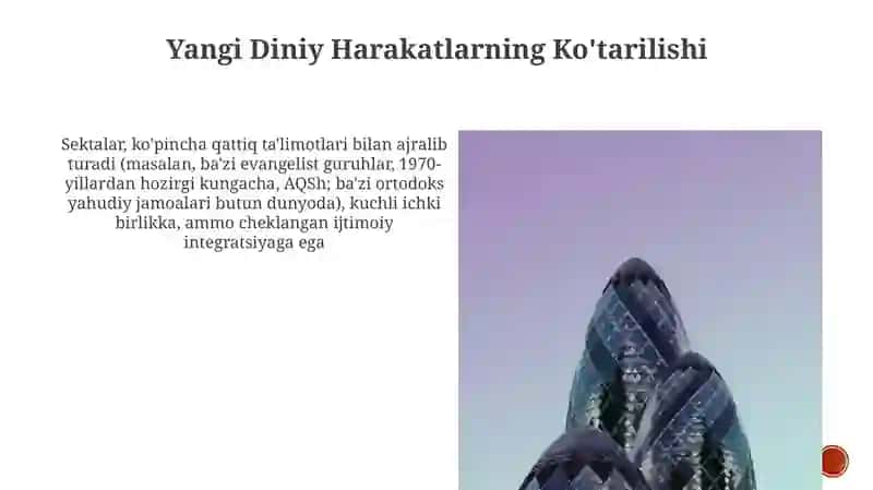 Zamonaviy diniy tashkilotlar va sektalar 4