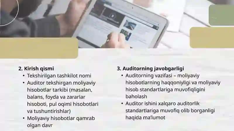 AUDIT XULOSASI TUZISH VA TURLARI 4