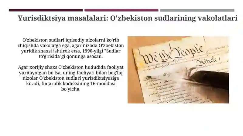 Chet ellik shaxslar ishtirokidagi igtisodiy ishlarni ko'rib chigishning umumiy qoidalari 4
