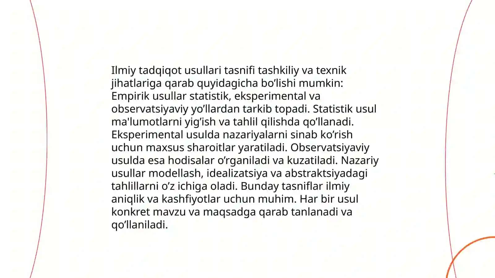 Ilmiy tekshirish ishlarining asosiy usullari 4
