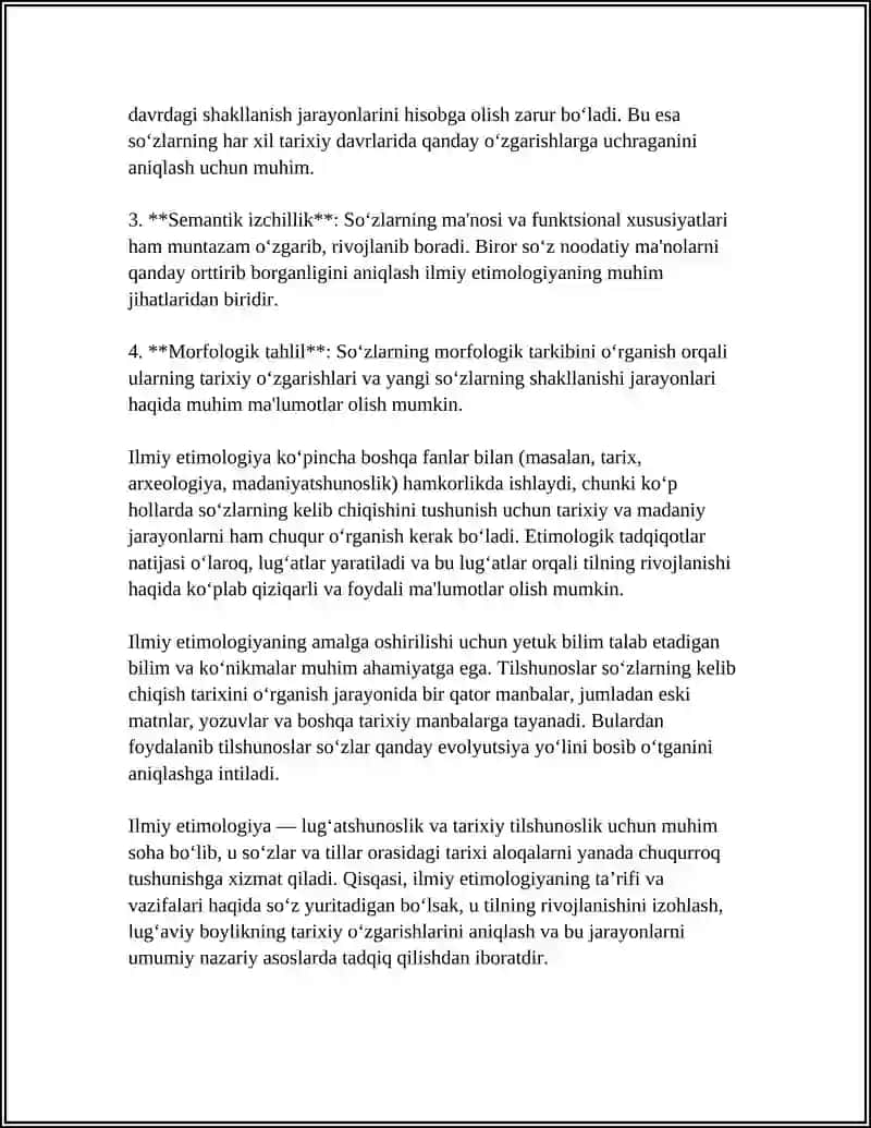 ILMIY ETIMOLOGIYA, XALQ ETIMOLOGIYASI VA «YOLG‘ON ETIMOLOGIYA» 4