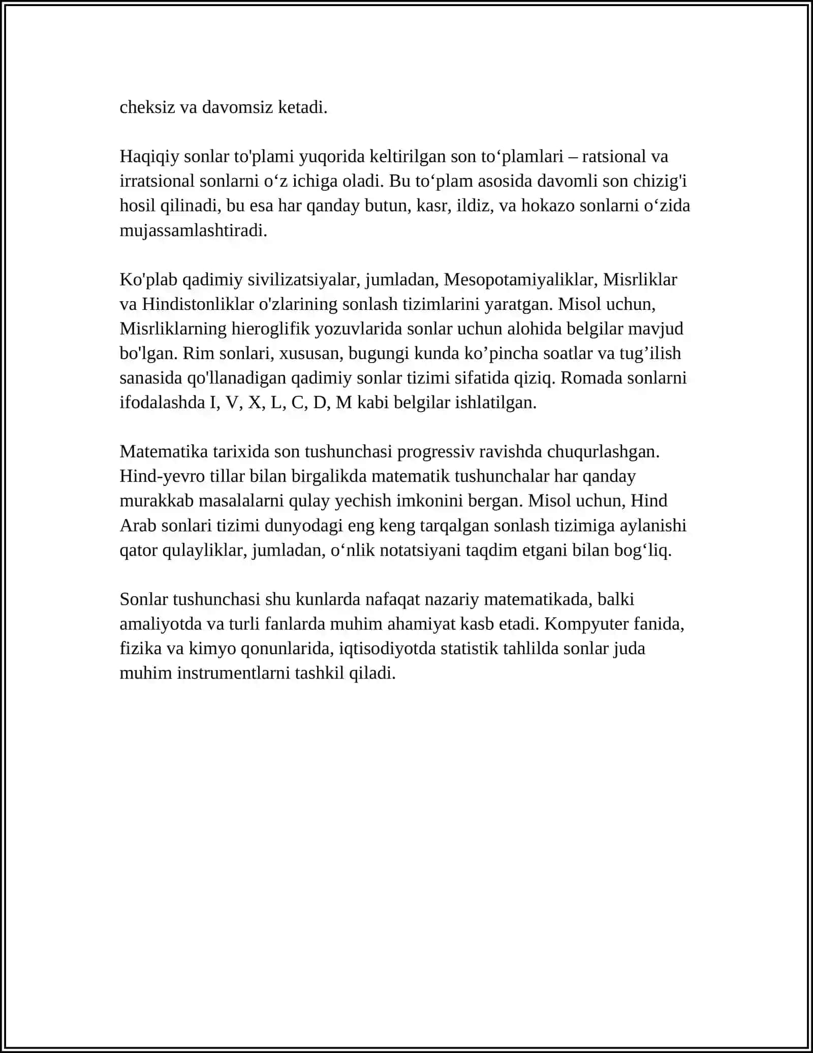SONLAR BILAN ISHLASH FUNKSIYALARI 4