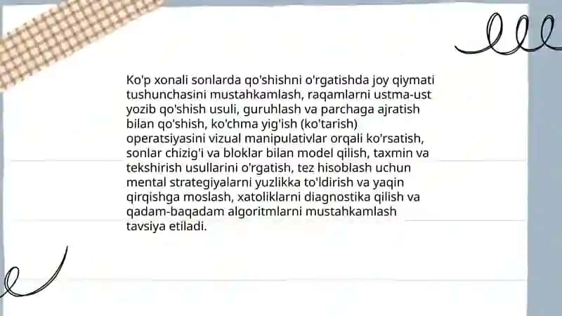 Nomanfiy sonlar ustida arifmetmallarni o'rgatish metodikas 4