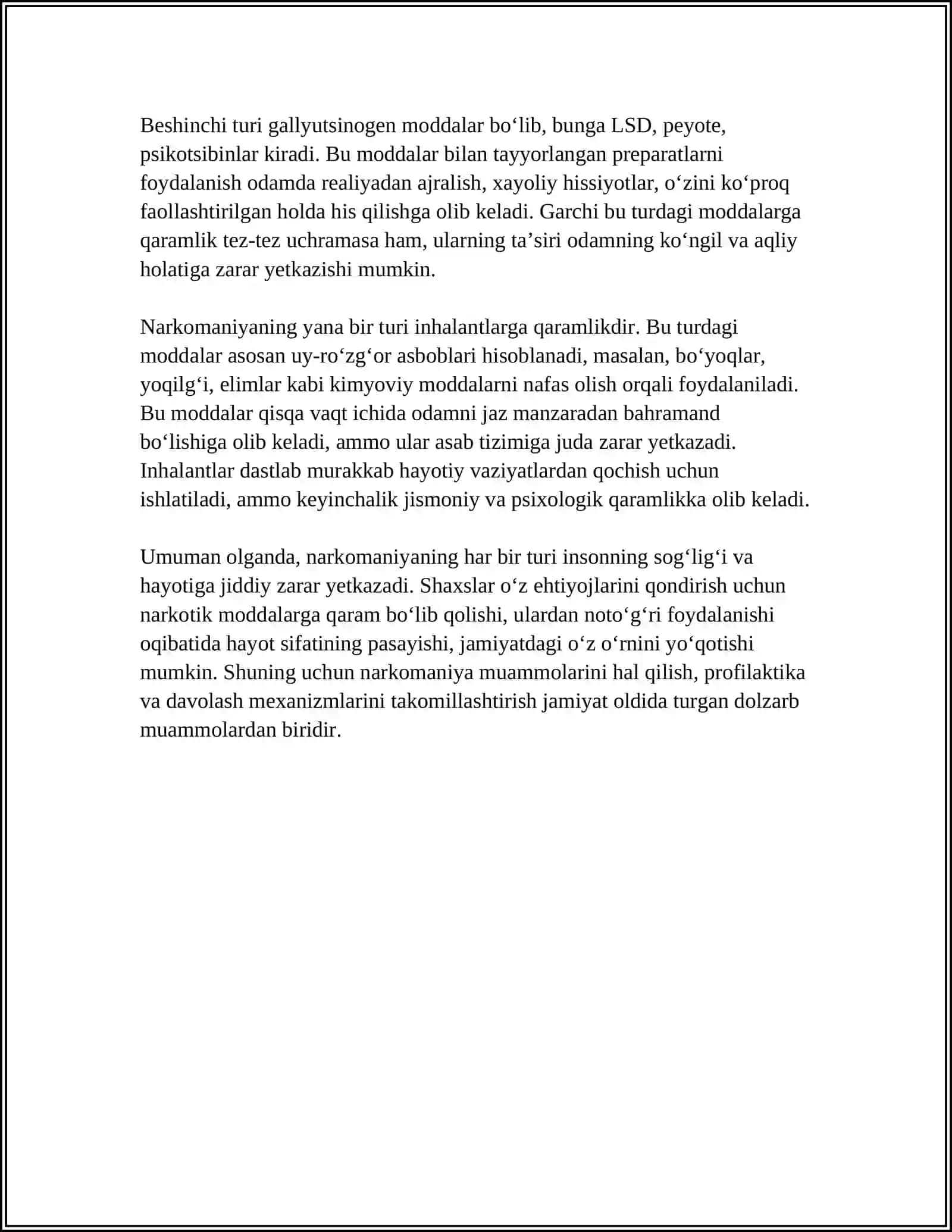 NARKOMANIYA VA UNING ASORATLARI 4