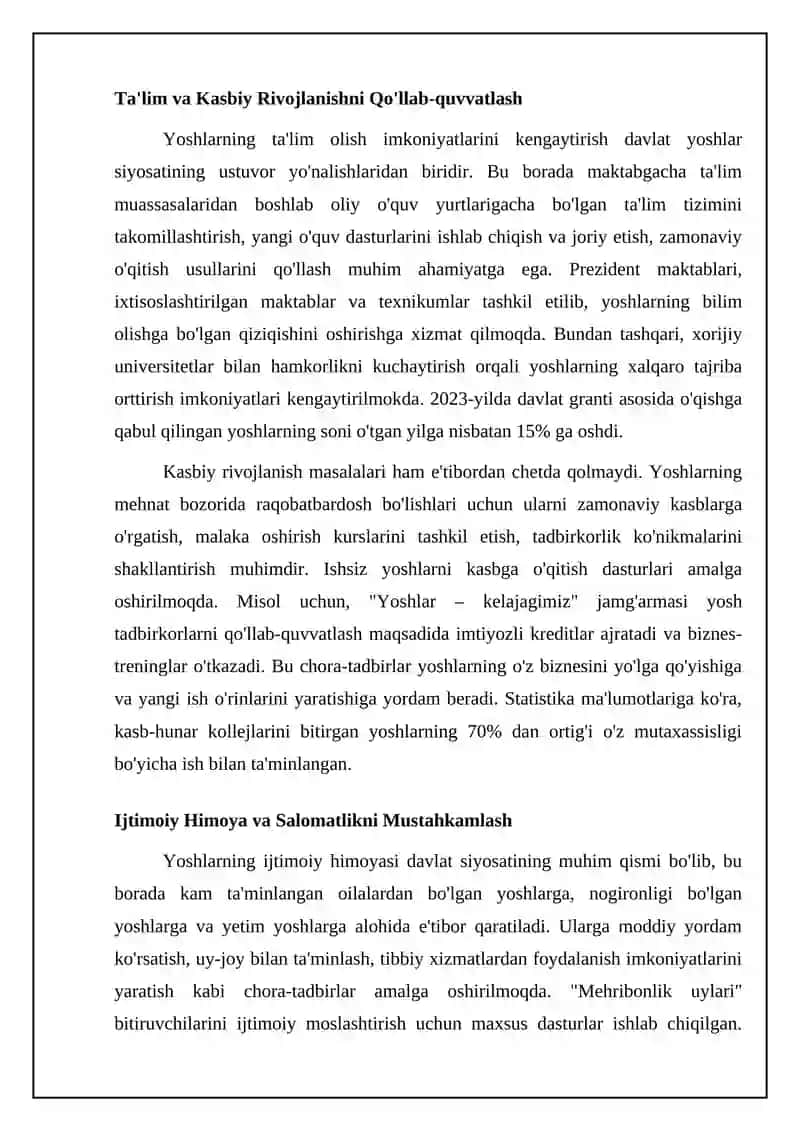 O'zbekistonning yoshlarga oid davlat siyosati 4