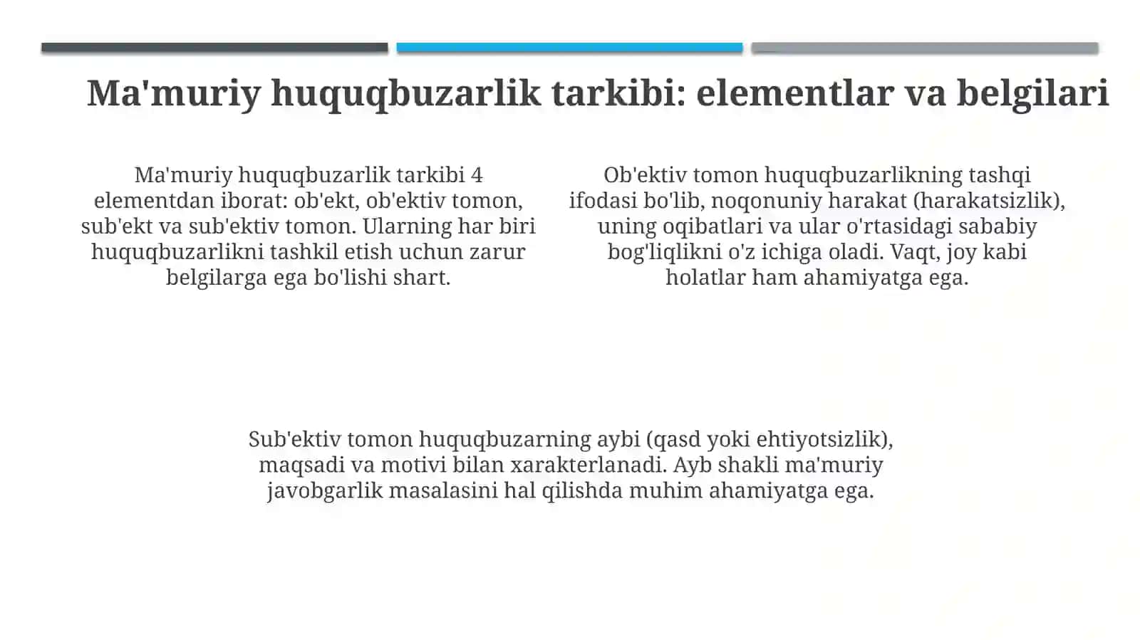 Ma'muriy huquq buzarganlik va ma'muriy javobgarlik 4