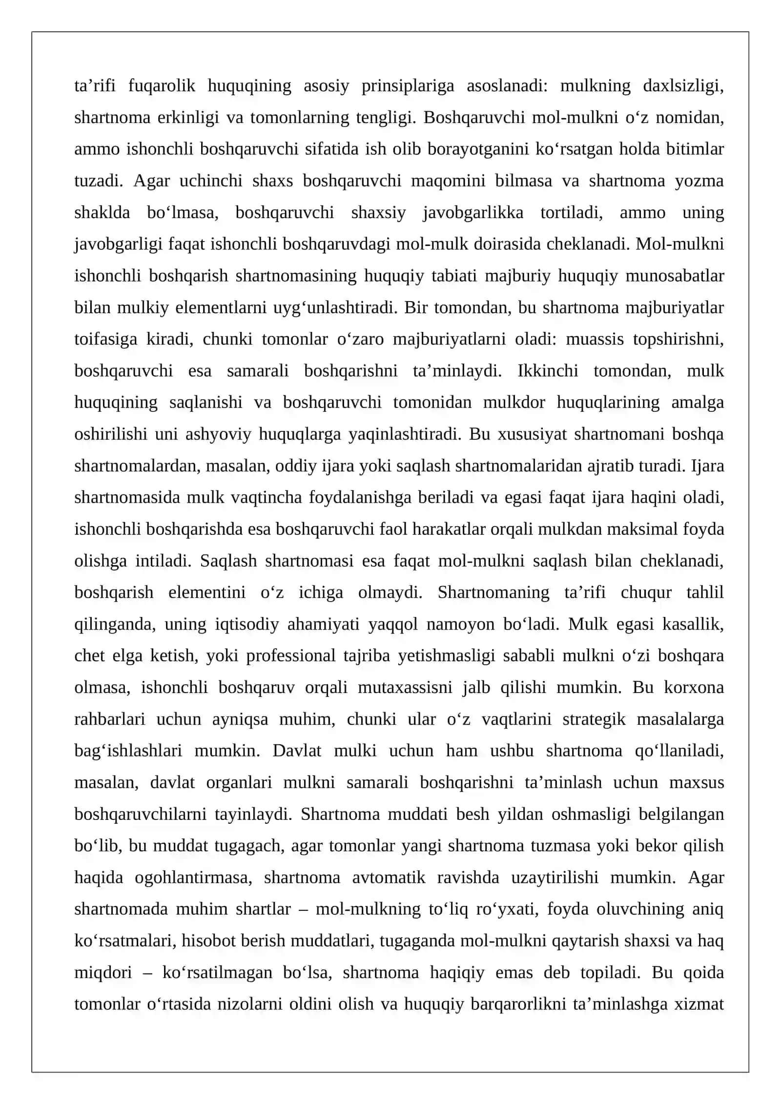 Mol-mulkni ishonchli boshqarish shartnomasi 4