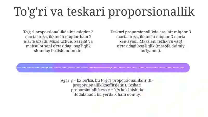 Miqdorlar orasidagi bogʻlanish va ularga misollar 4