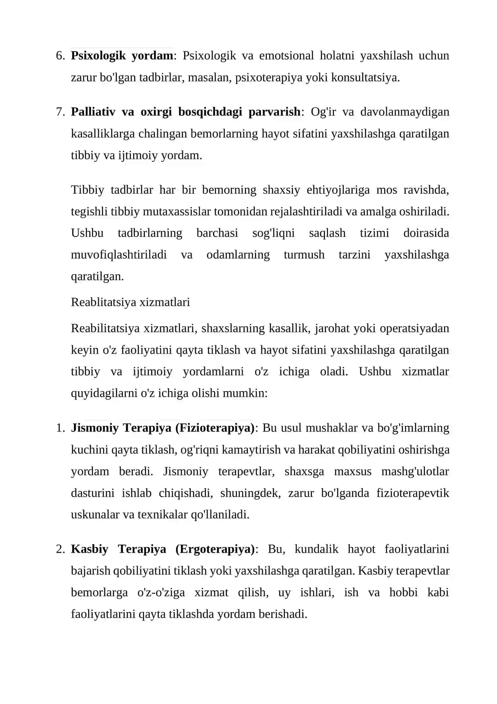 Xavfsizlik choralarini ko'rish, Tibbiy tadbirlar o'tkazish, bolalar kasalliklarining oldini olish 4