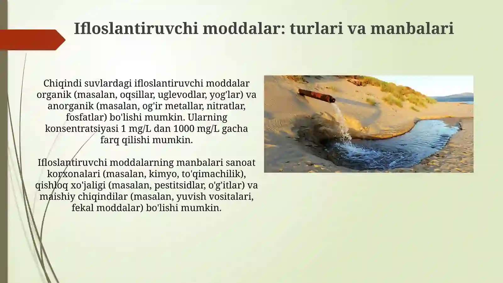 Chiqindi Suvlarining Ifloslanish Darajasini Baholash 4