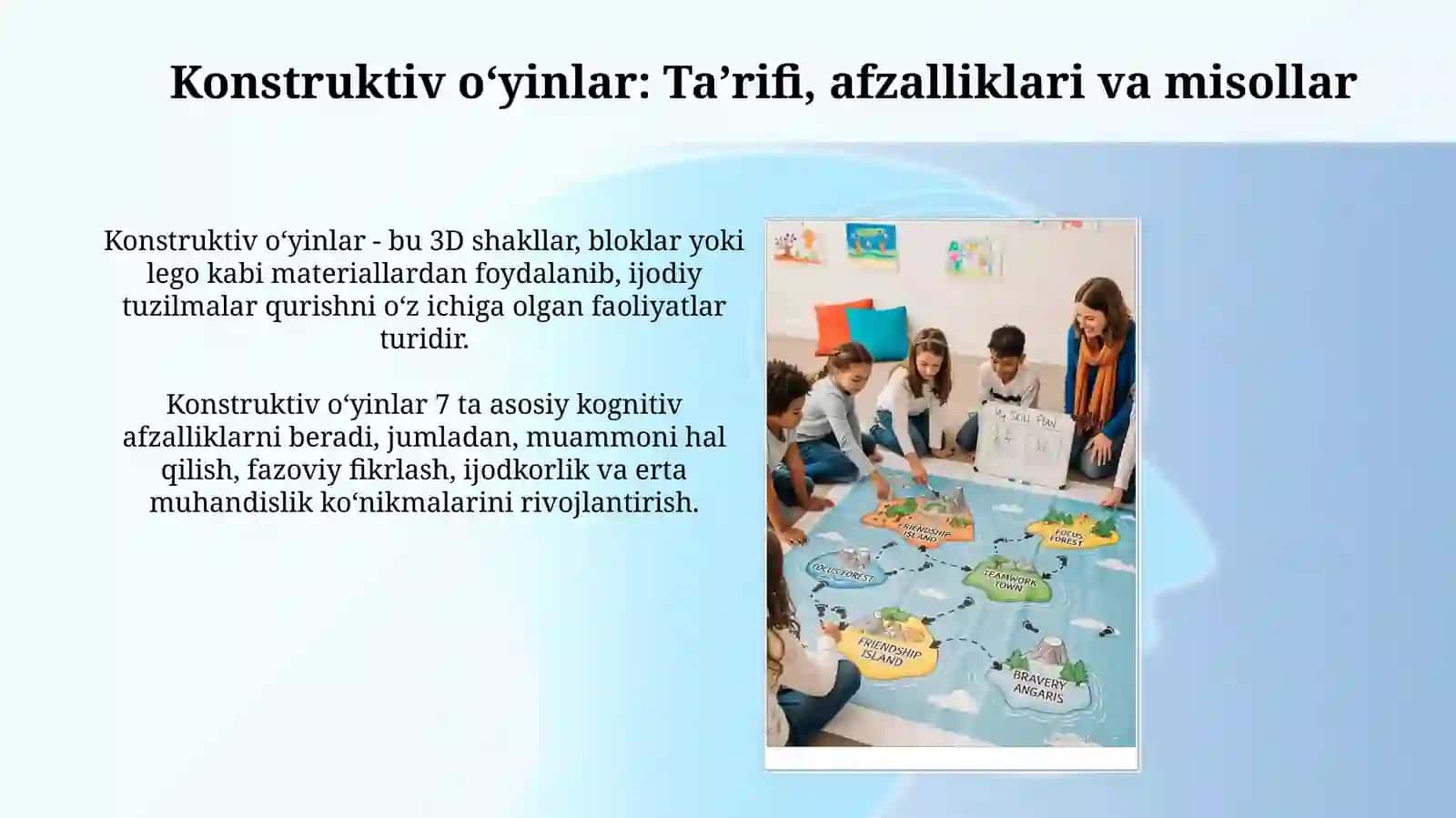 Syujetli rol oʻyinlari, konstruktiv va taʼlimiy oʻyinlar 4