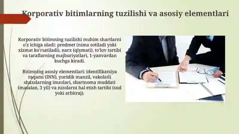 Karparativ shartnomalar mazmuni va ahamiyati 4