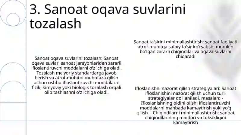 Sanoat Korxonalarining Zararli TaʼSirini Kamaytirishning Asosiy YoʻNalishlari 4