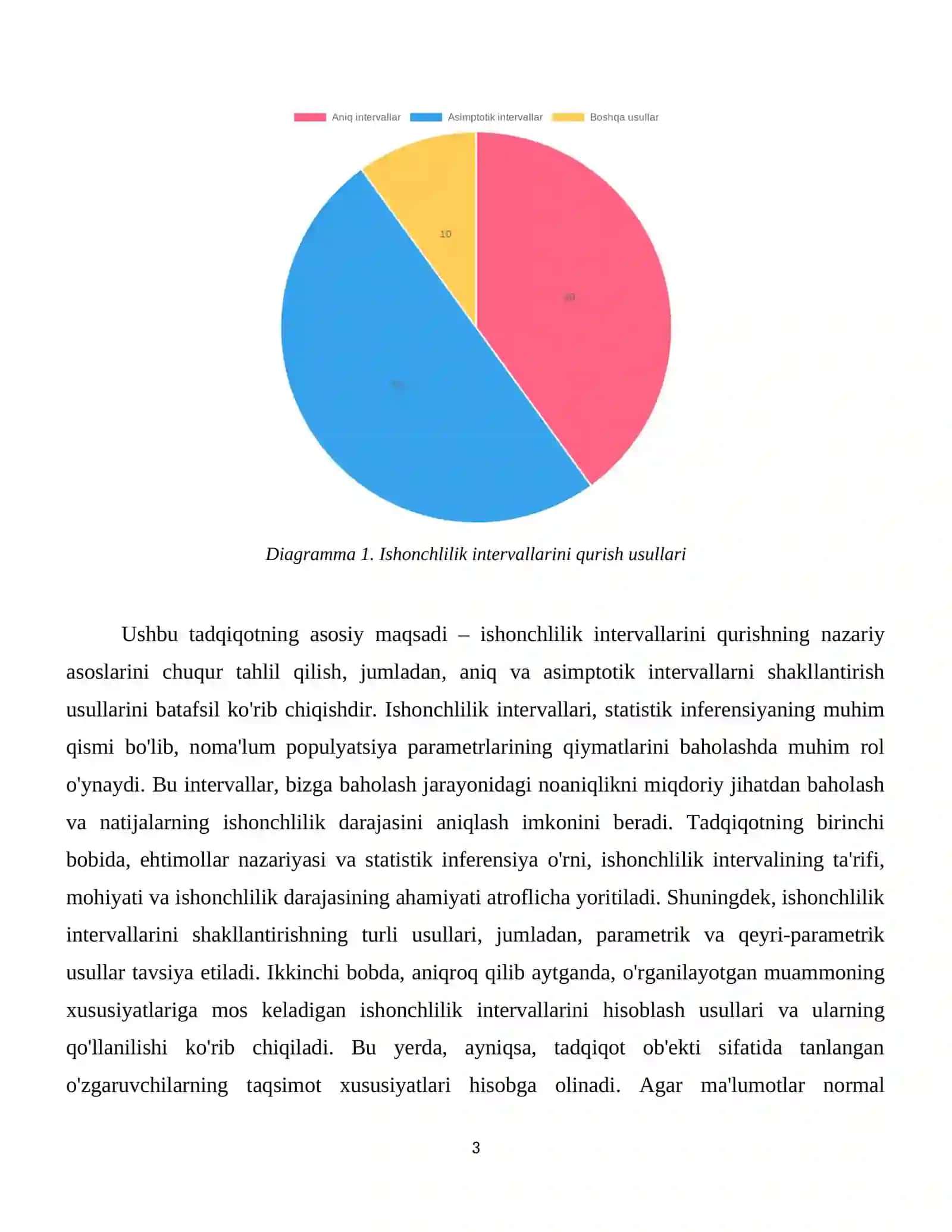 Ehtimollar nazariyasi: Ishonchlilik intervallarini qurish. Aniq ishonchli intervallar. Asimptotik ishonchli intervallar. 4