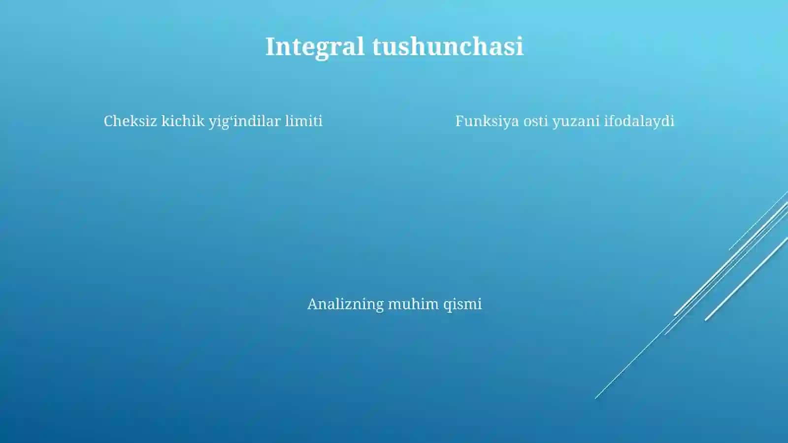 Aniq integral tarifi Nyuton Leymis formulasi 4