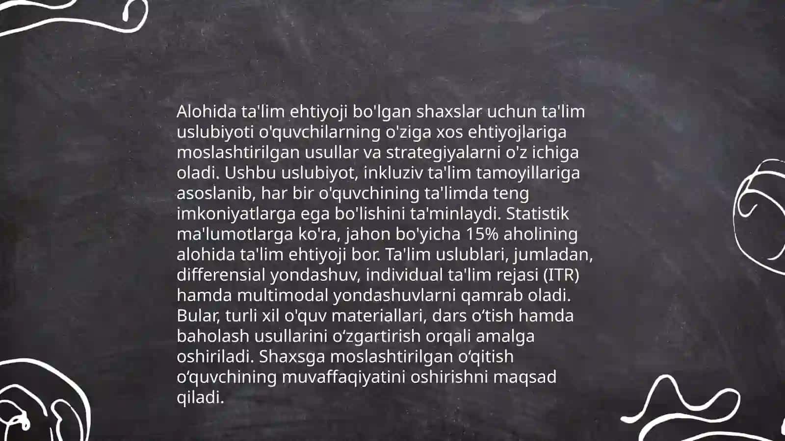 Alohida ta'lim ehtiyoji bo'lgan shaxslarni inklyuziv ta'lim konsepsiyasining mohiyati va asosiy qoidalari 4
