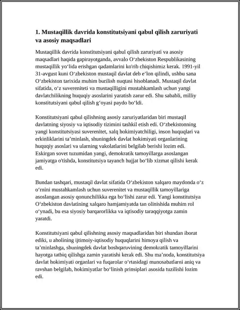 MUSTAQILLIK YILLARIDA KONSTITUTSIYANING QABUL QILINISHI 4