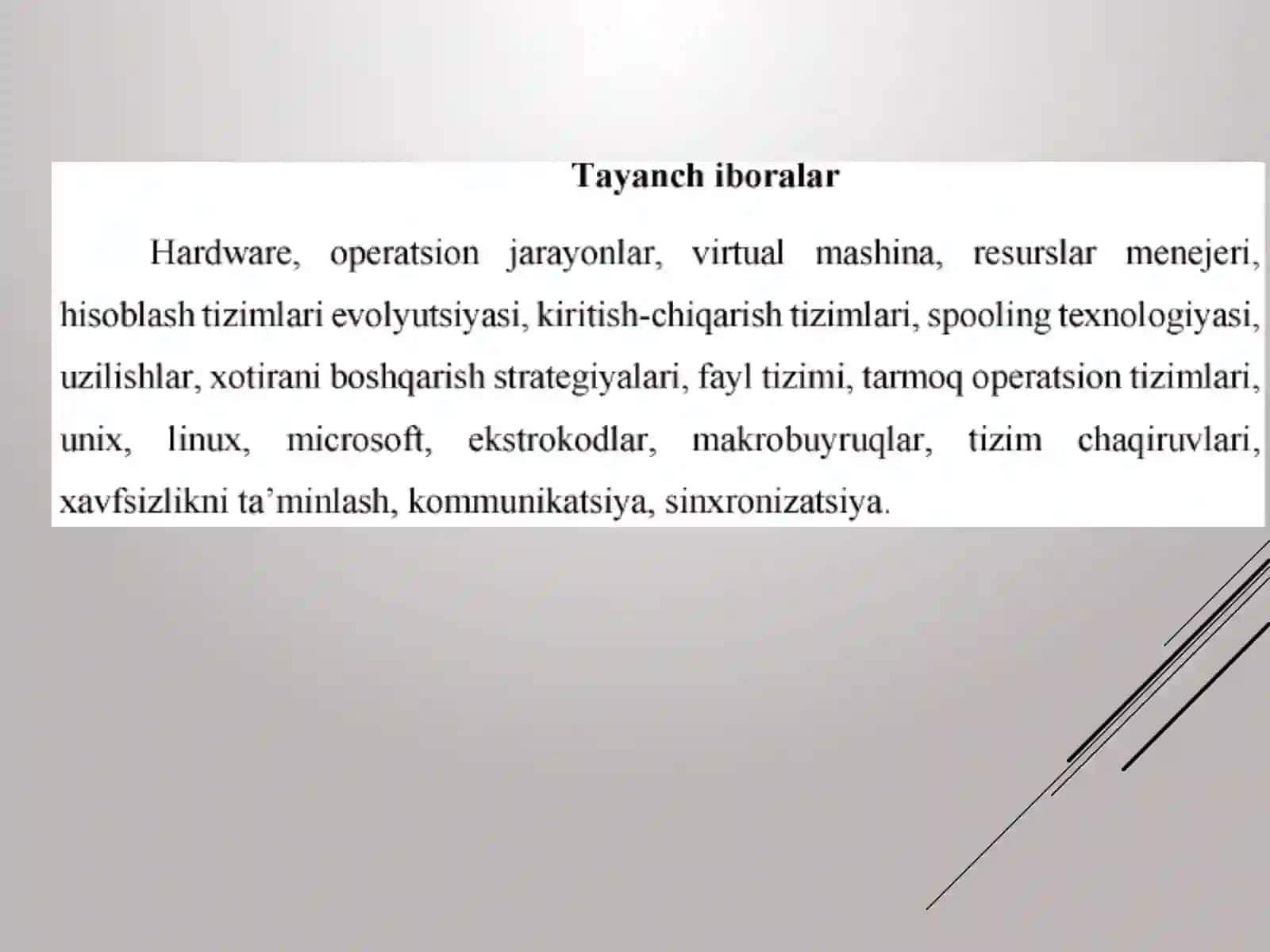 Operatsion jarayonlar 4