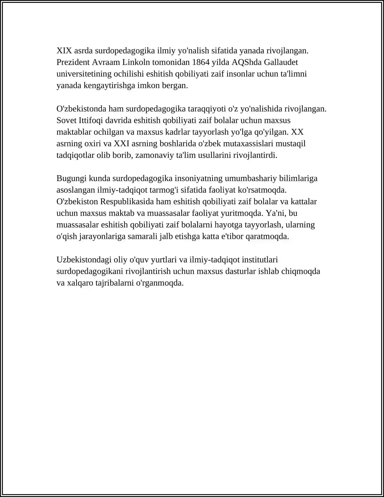 SURDOPEDAGOGIKA VA SURDOPEDAGOGIKA METODLARI 4