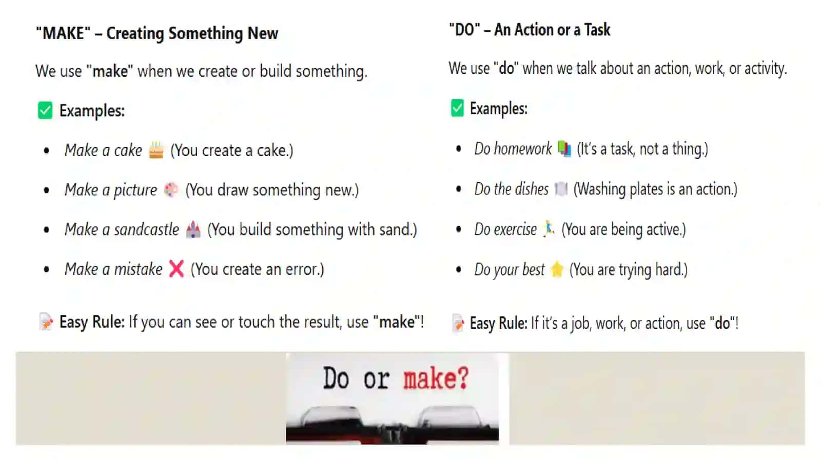 MAKE and DO 4