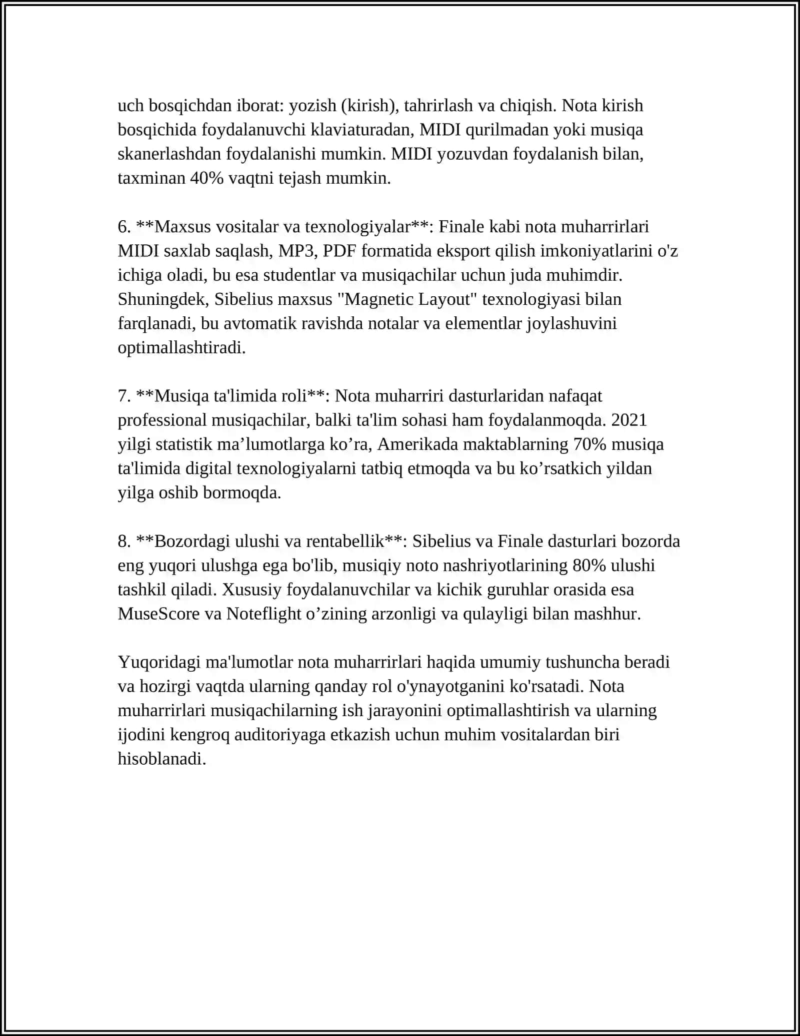 NOTA MUHARRIRLARI YORDAMIDA MILLION MUSIQA KUYLARINI PARTITURASINI YARATISH 4