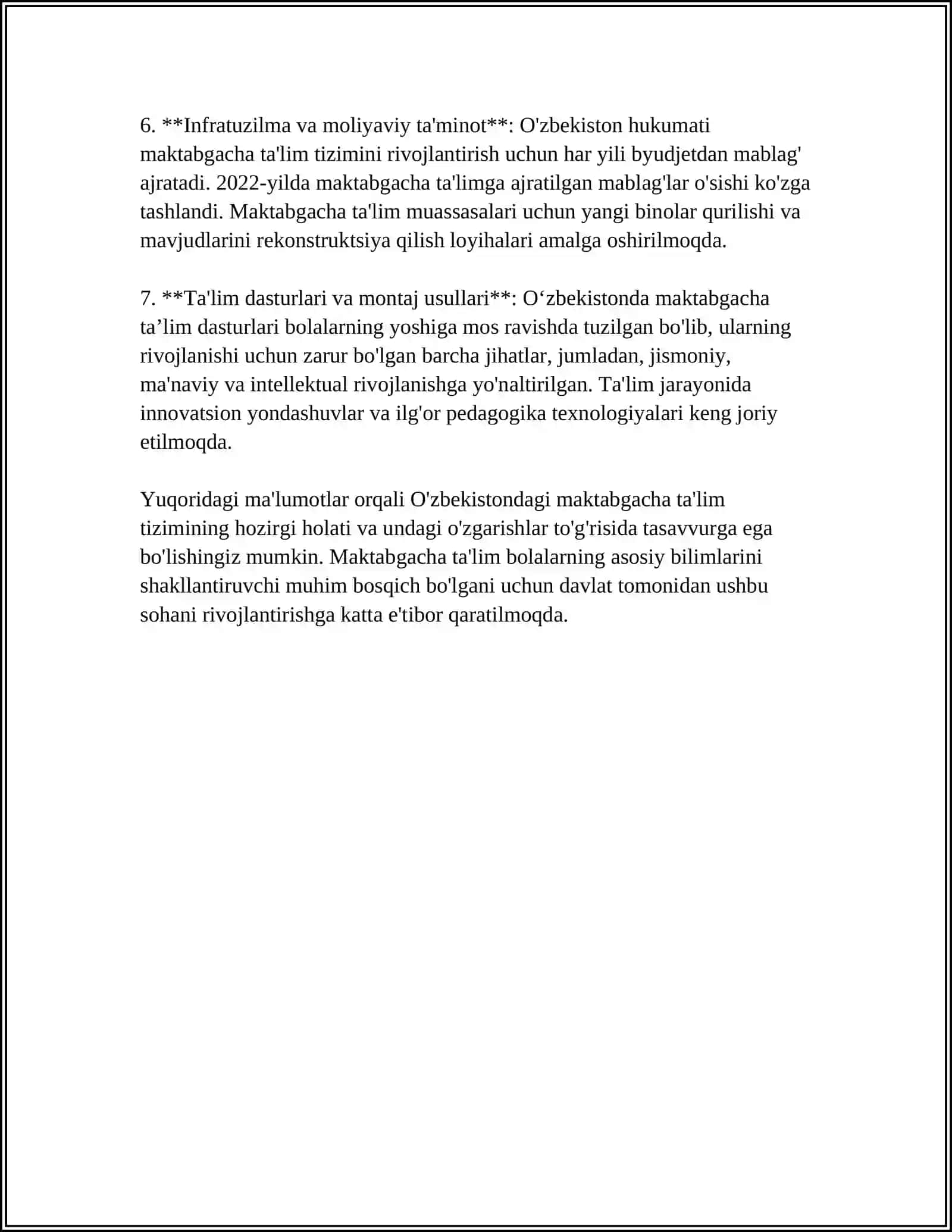 ÒZBEKISTON RESPUBLIKASI TA'LIM TIZIMI 4